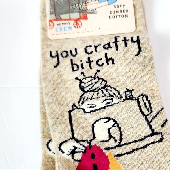 Blue Q You Crafty B!th Socks NWT - Picture 4 of 4